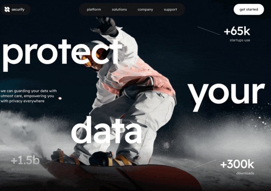 Portada de Securify con snowboarder