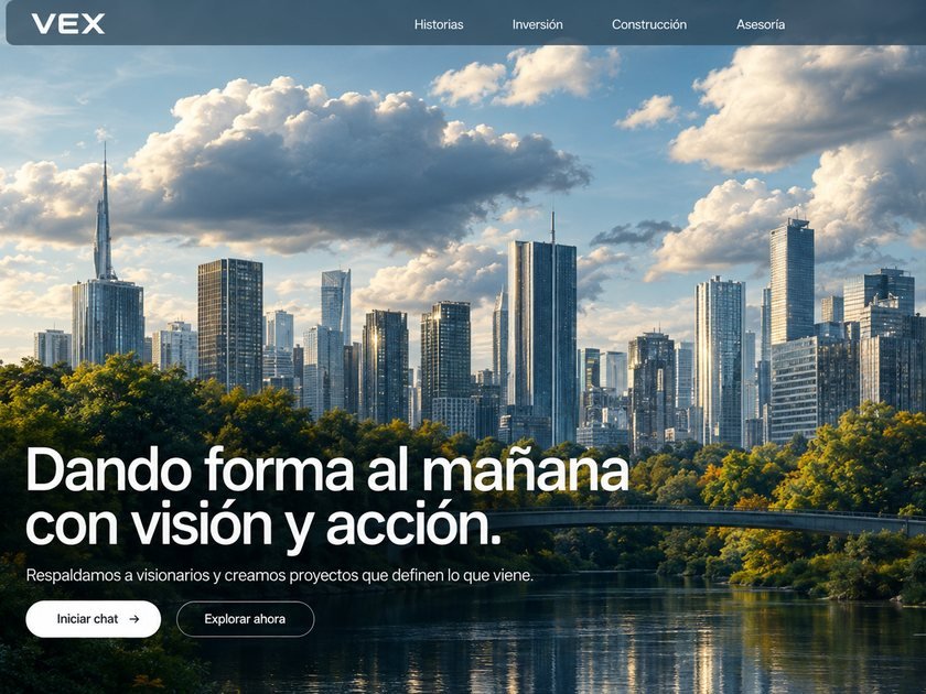 Web de inversión con ciudad y parque