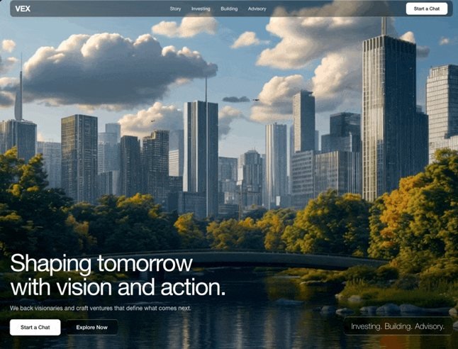 Web de inversión con ciudad y parque